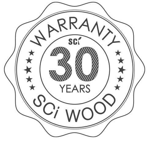 สัญลักษณ์รับประกัน SCi Wood 30 ปี